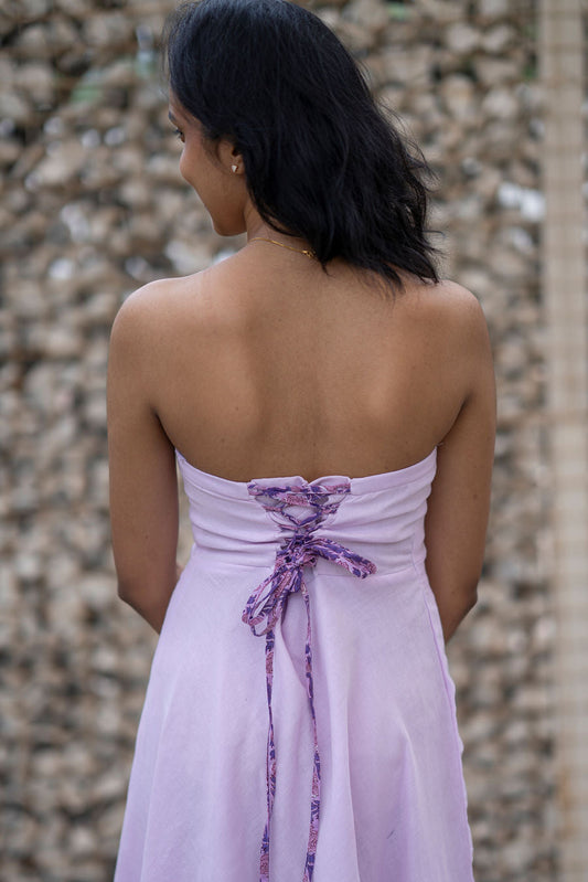 Champagne Strapless Corset Dress (XS,S,M,L,XL,XXL)