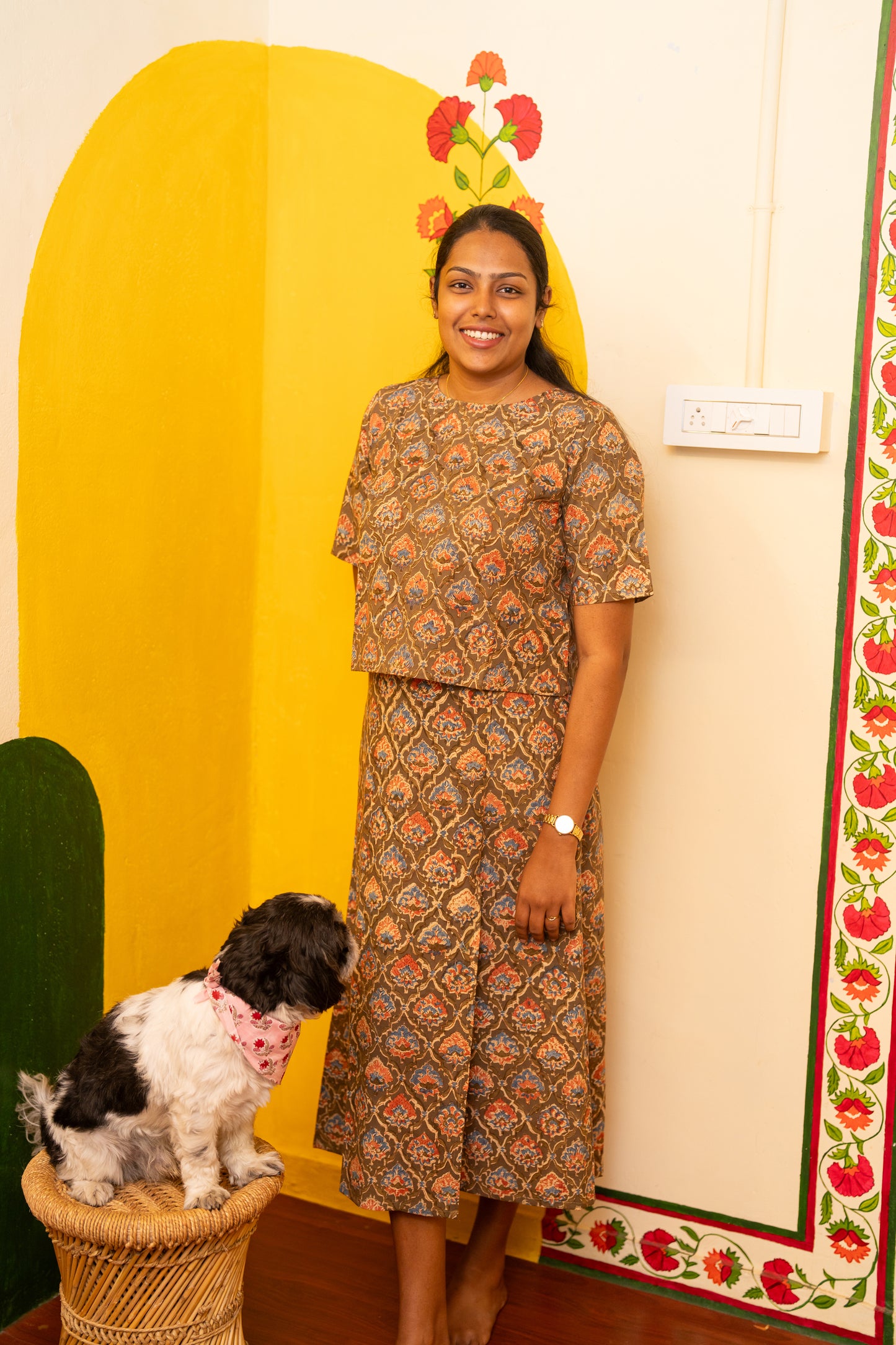 Lakshu Handblock Co-ord Set (S,M)