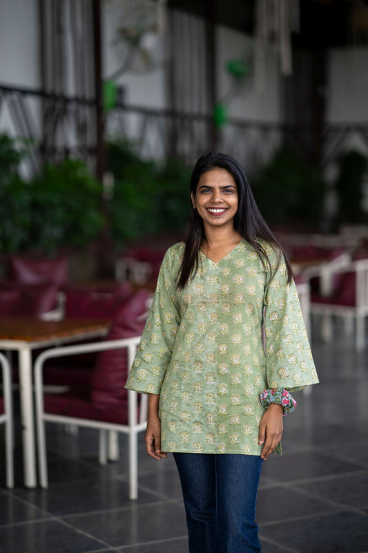 Mojito Sleeved Kurti (M,L)