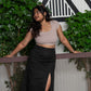 Disco Slit Skirt((XS,S,M,L,XXL)