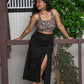 Disco Slit Skirt Co-ord Set (S,M,L,XXL)