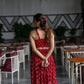 Red Lips Pleated Skirt Set (only XS)