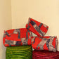 Handblock Quilted Travel Pouches- Set of 3