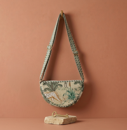 Handblock Quilted Sling Bag