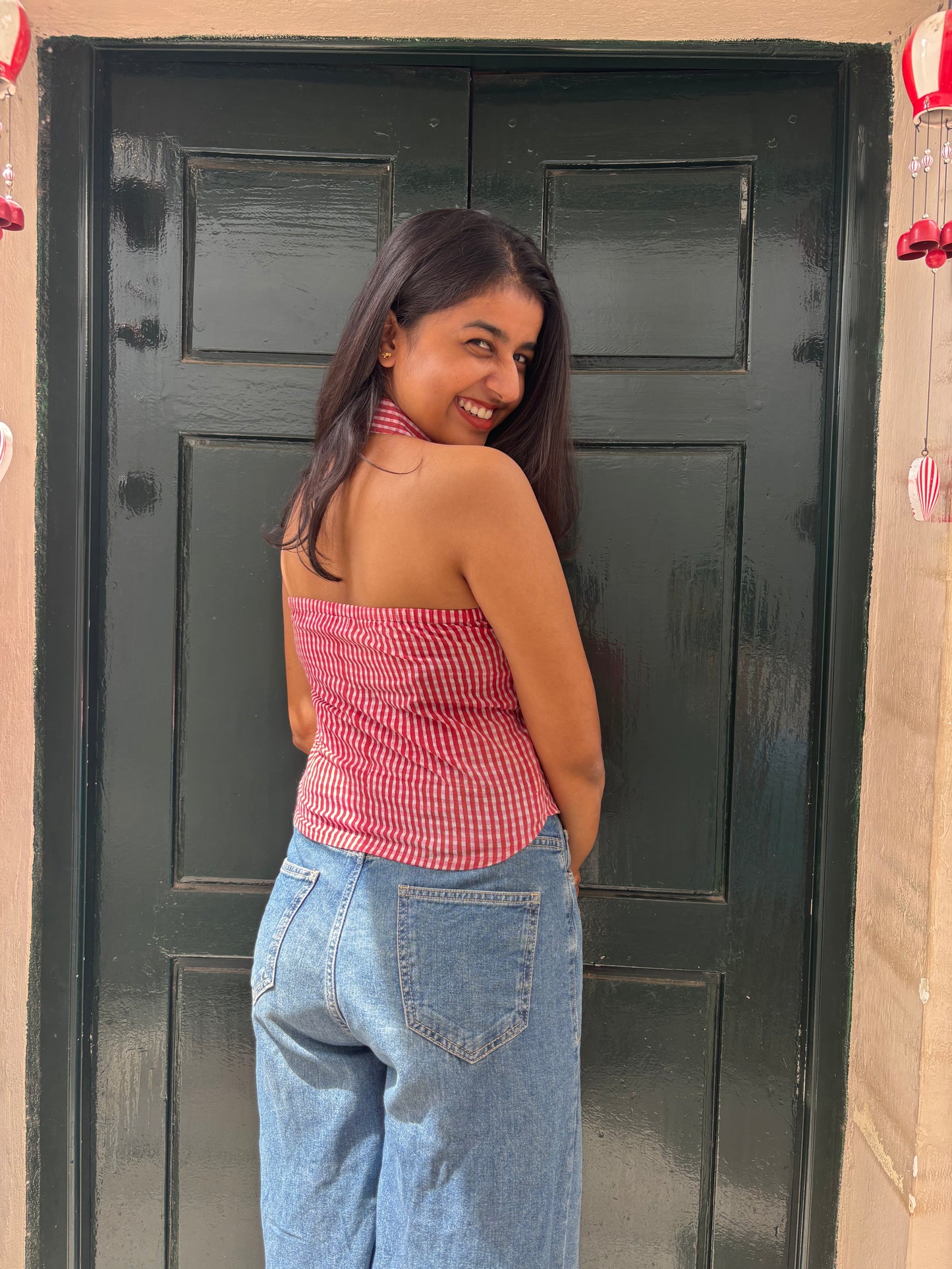 Center Shock Halter Neck Top (XS,S,M,L)