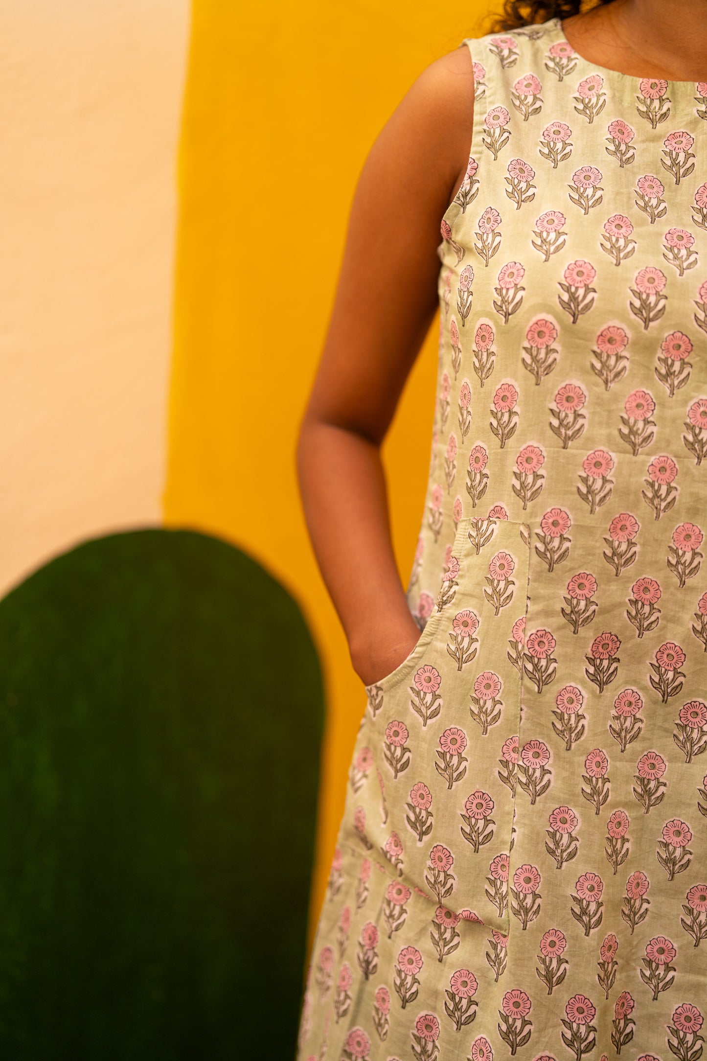 Allu Handblock A-Line Dress (XL,XXL)