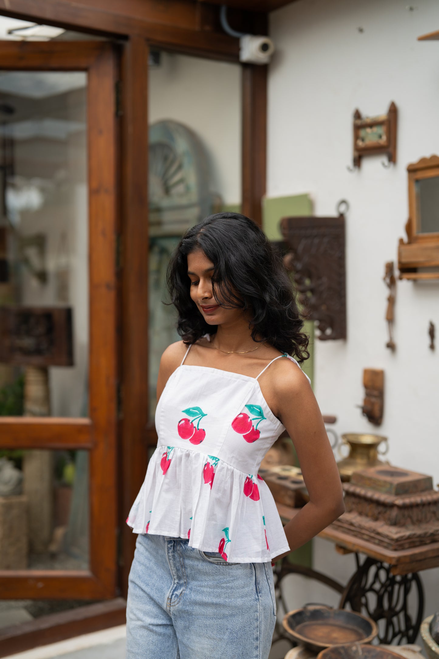 Cherry Tie-up Top (L.XL.XXL)