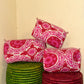 Handblock Quilted Travel Pouches- Set of 3