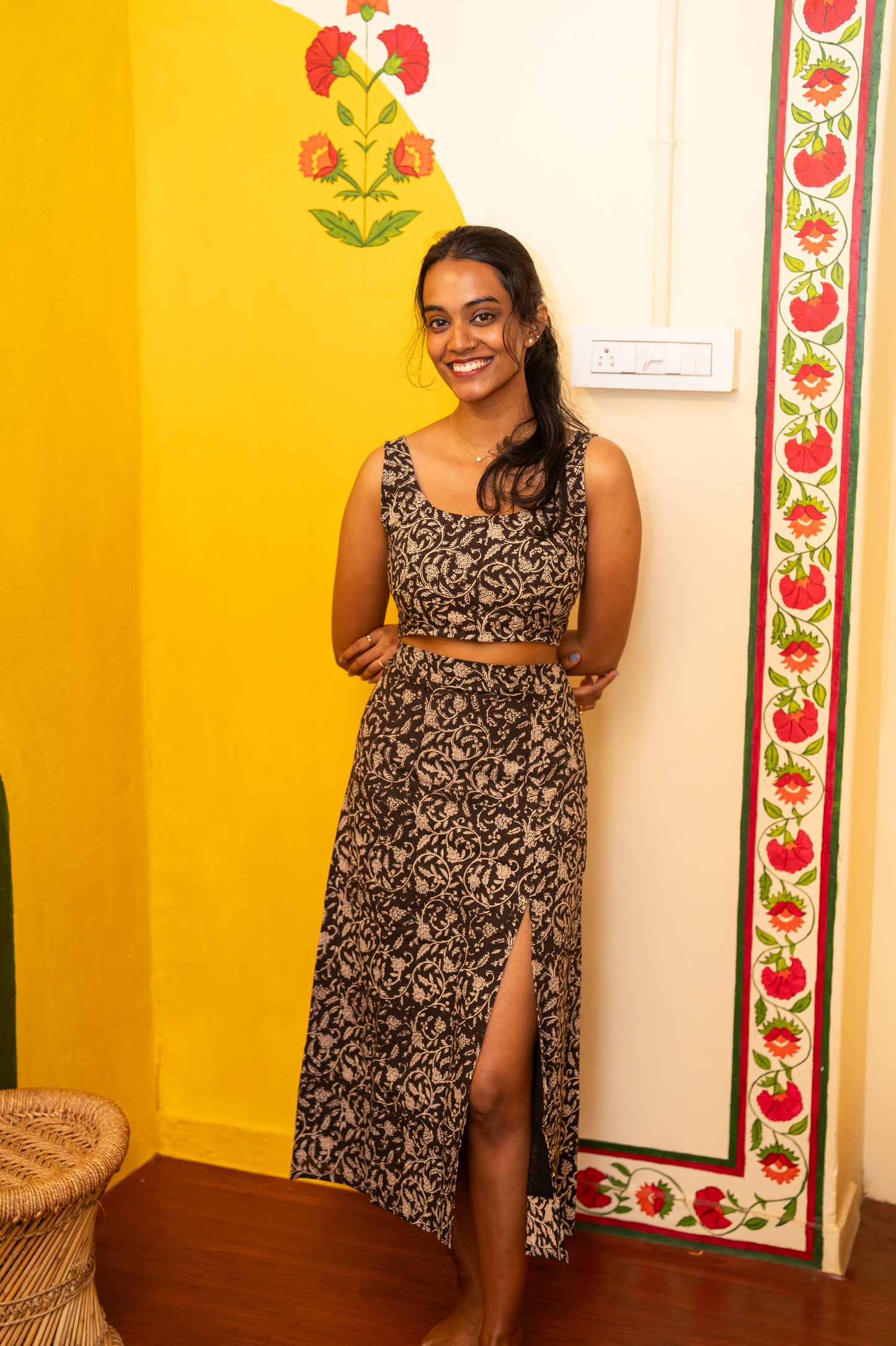 Bindu Handblock Co-ord Set (XS only)