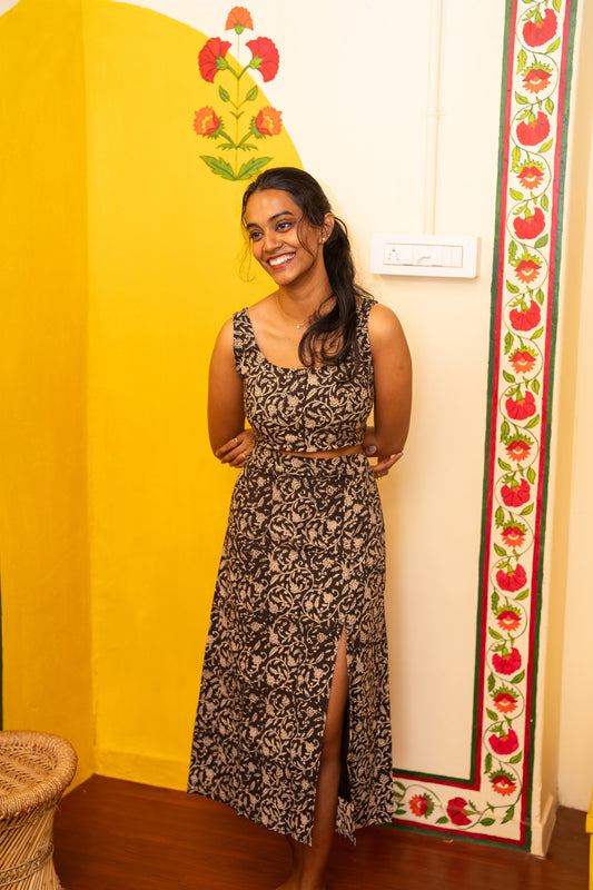 Bindu Handblock Co-ord Set (XS only)