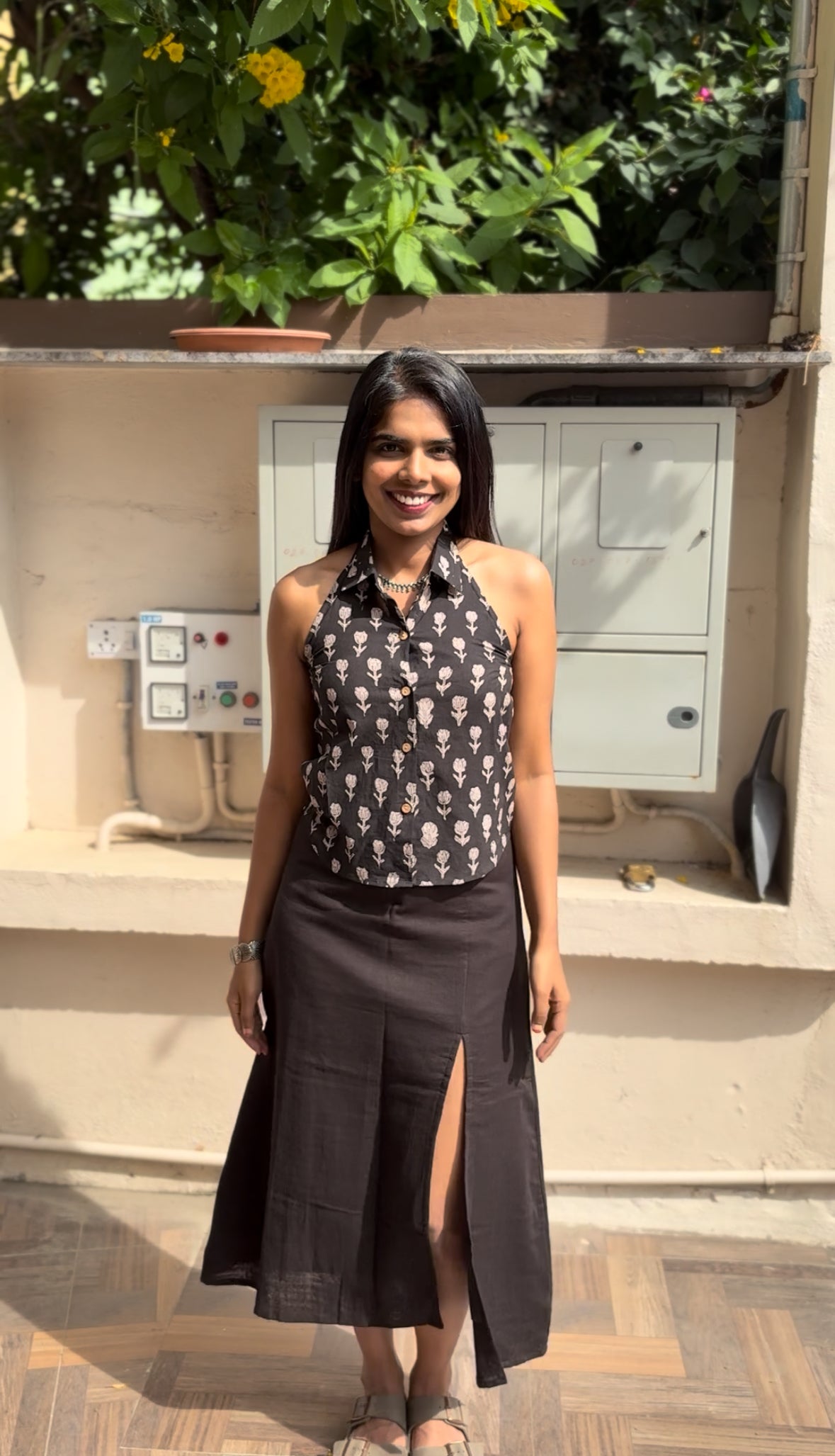 On The Rocks Slit Skirt Co-ord Set(S,XL)