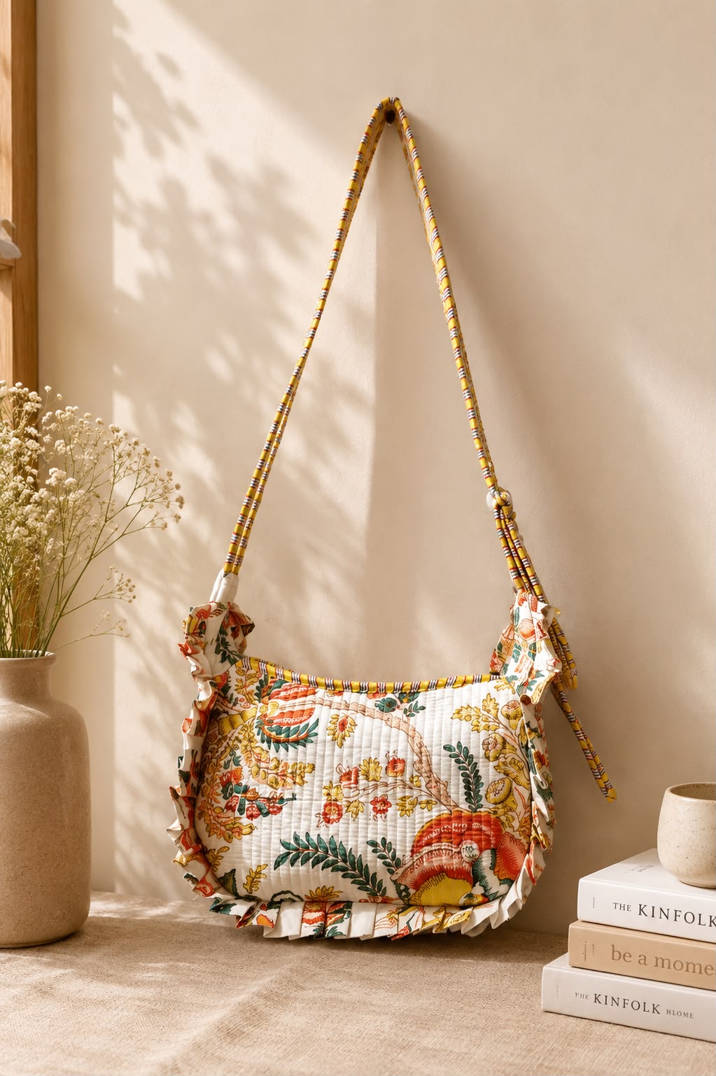 Quilted Handblock Sling bags
