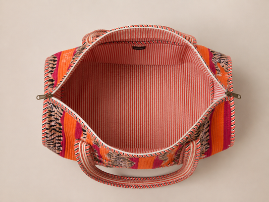 Handblock Quilted Duffle Bags