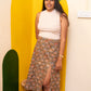 Lakshu Handblock Slit Skirt(S,M)